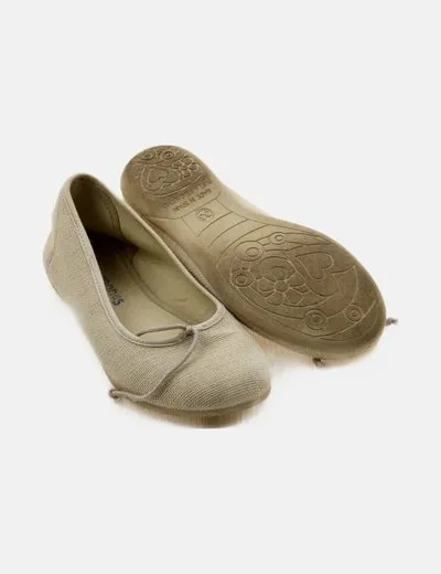 PISAMONAS Bailarina beige tela