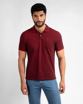 Polo Cuello Camisa Hombre Ashyto Borgoña