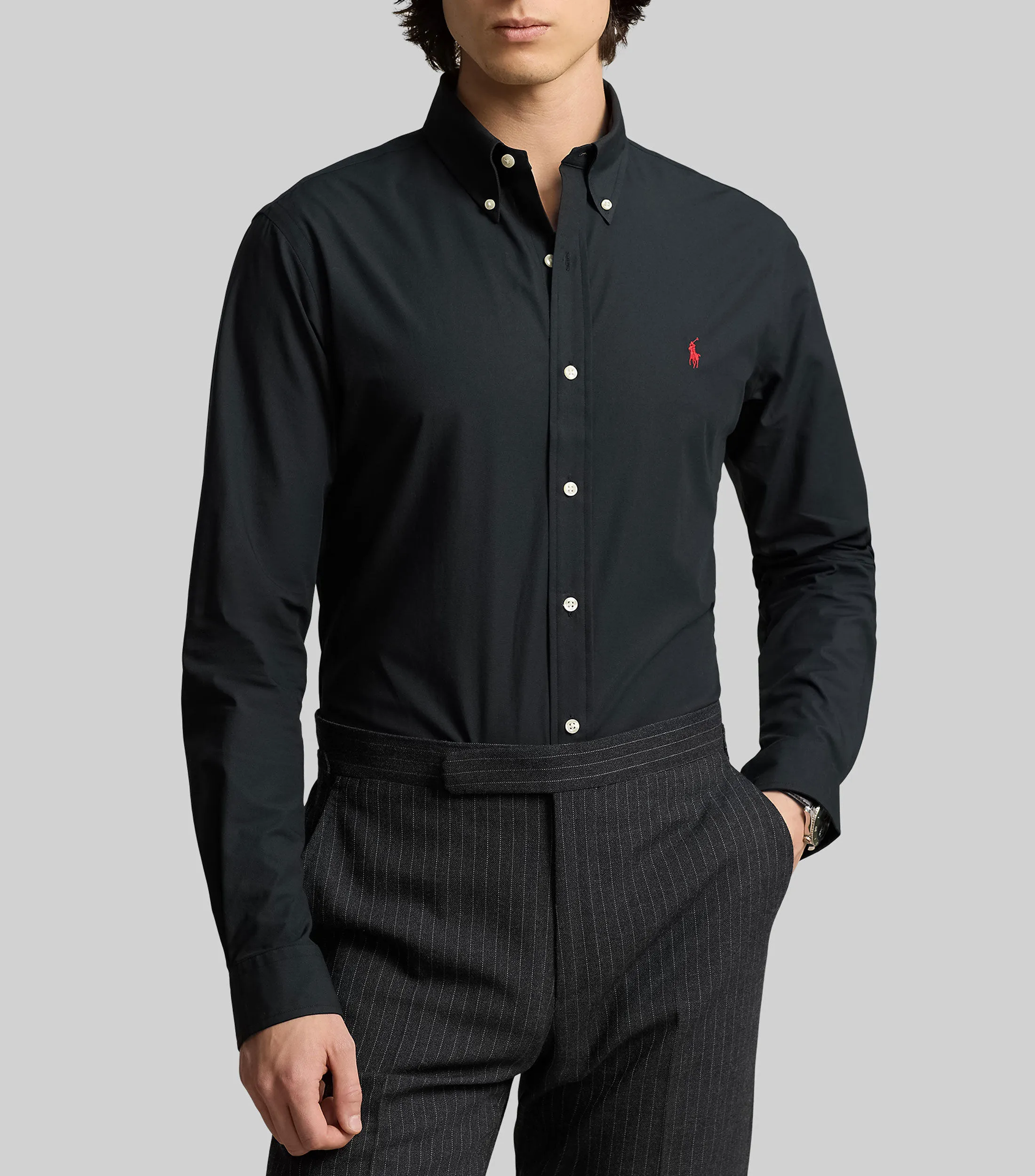 Polo Ralph Lauren Camisa lisa manga larga Hombre