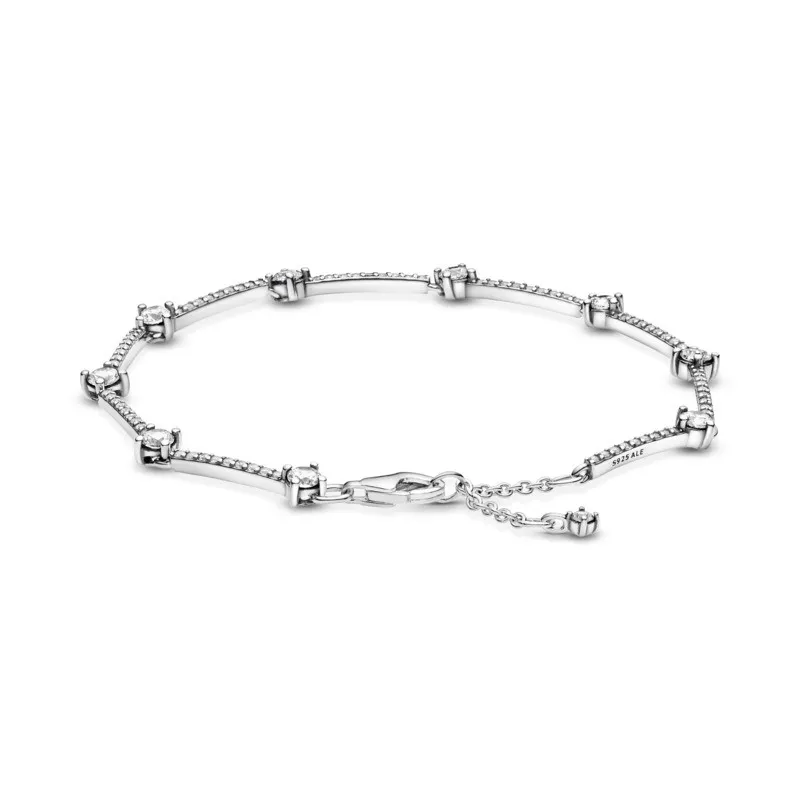 Pulsera en plata de Ley Barras Brillantes en Pave 599217C02