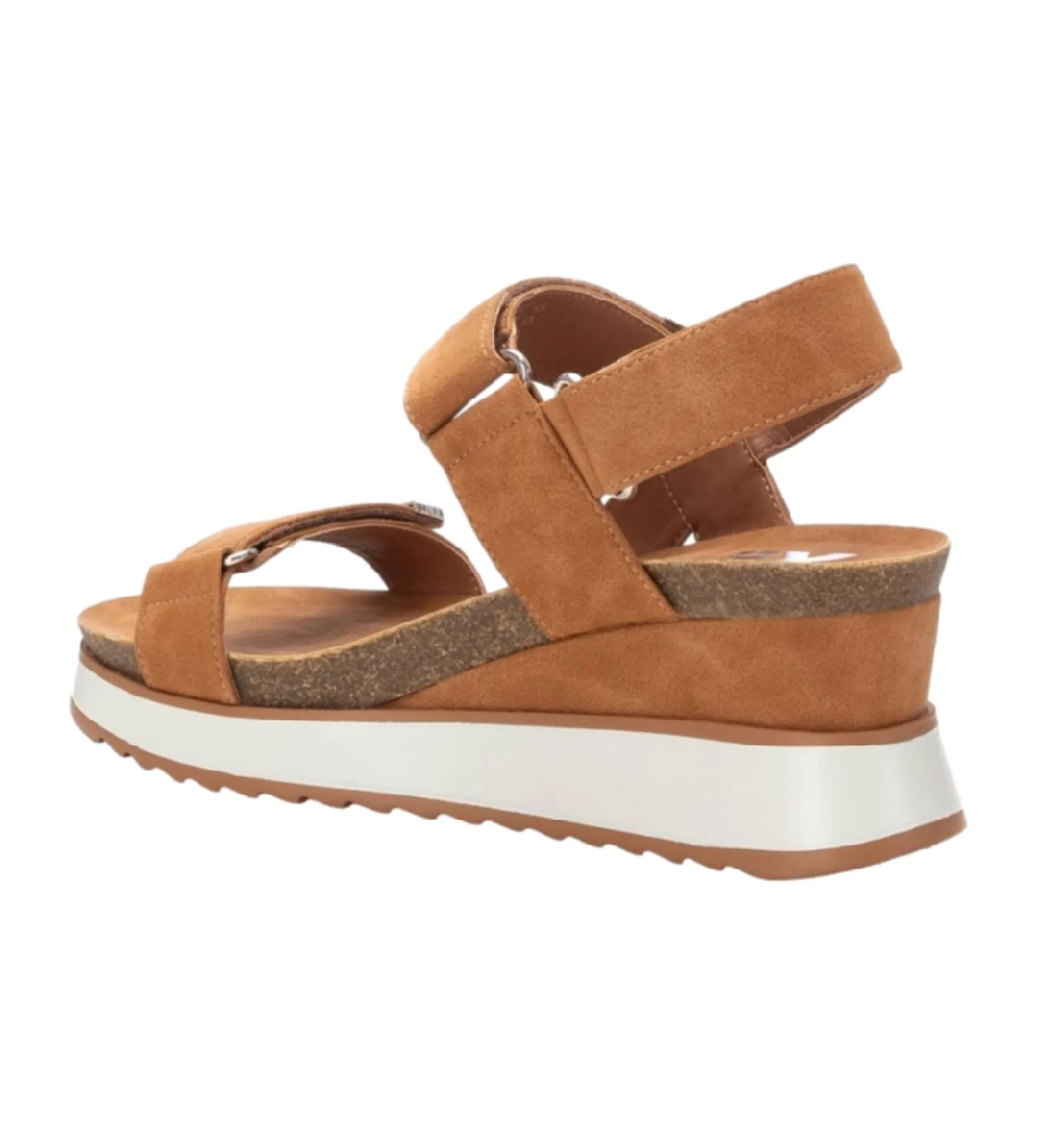 Sandalias con cuña 142619 marrón -altura cuña: 7cm-