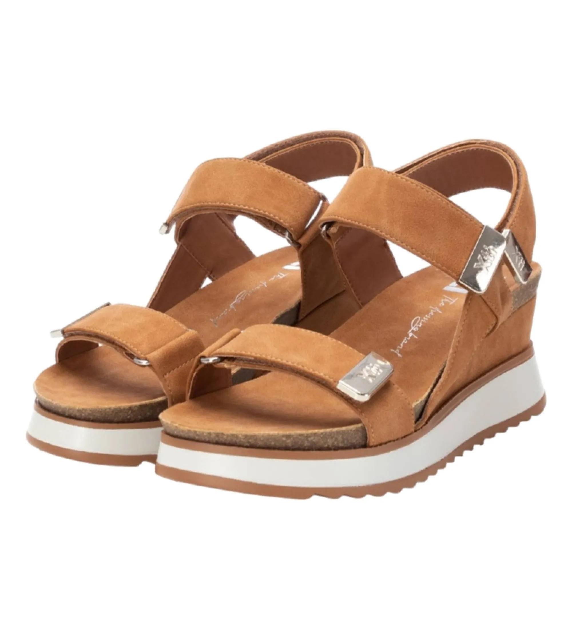 Sandalias con cuña 142619 marrón -altura cuña: 7cm-