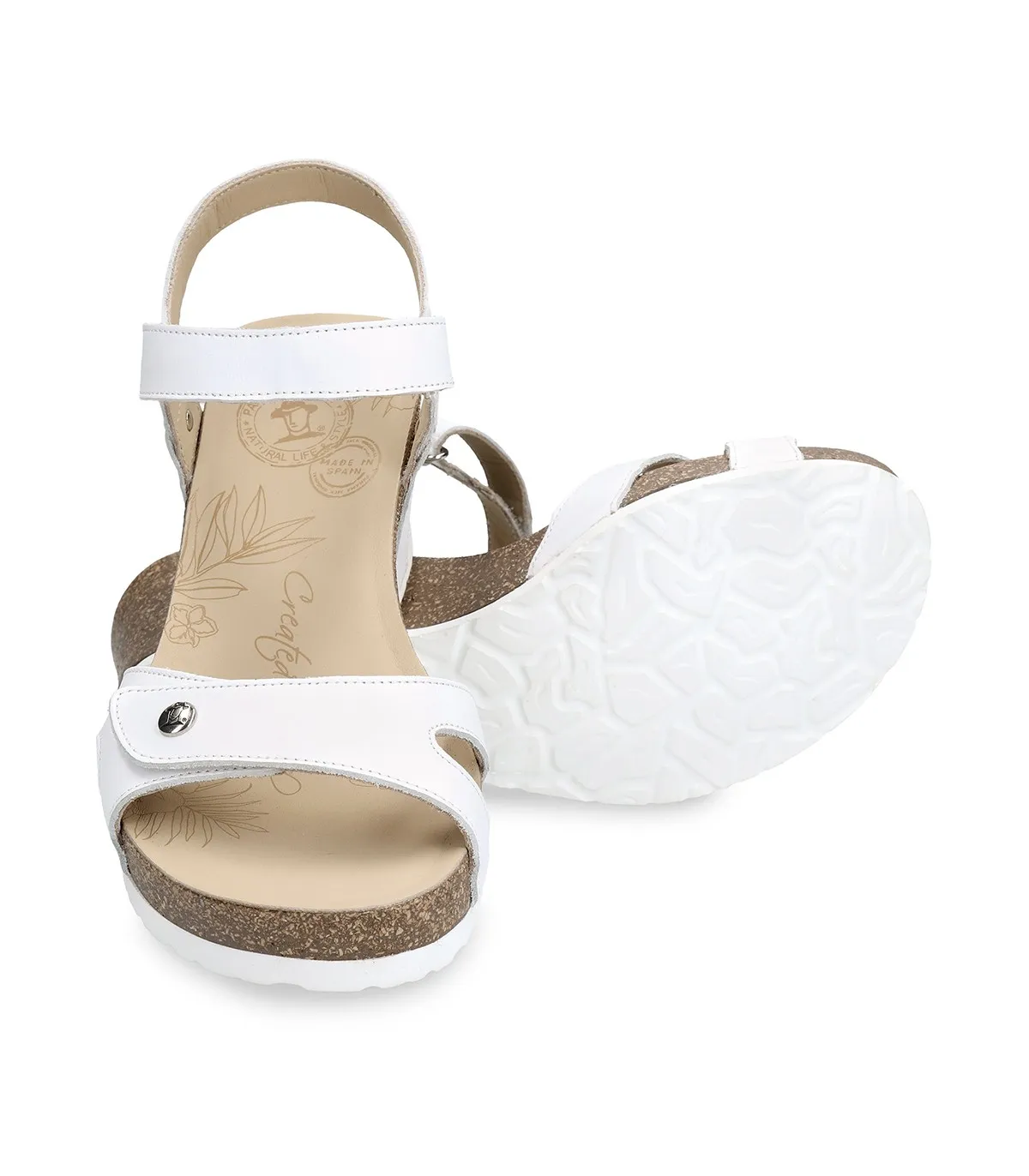 SANDALIAS DE CUÑA PANAMA JACK JULIA BASIC BLANCO