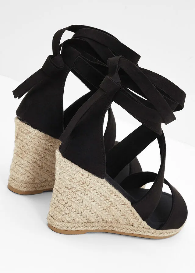 Sandalias de cuña Negro