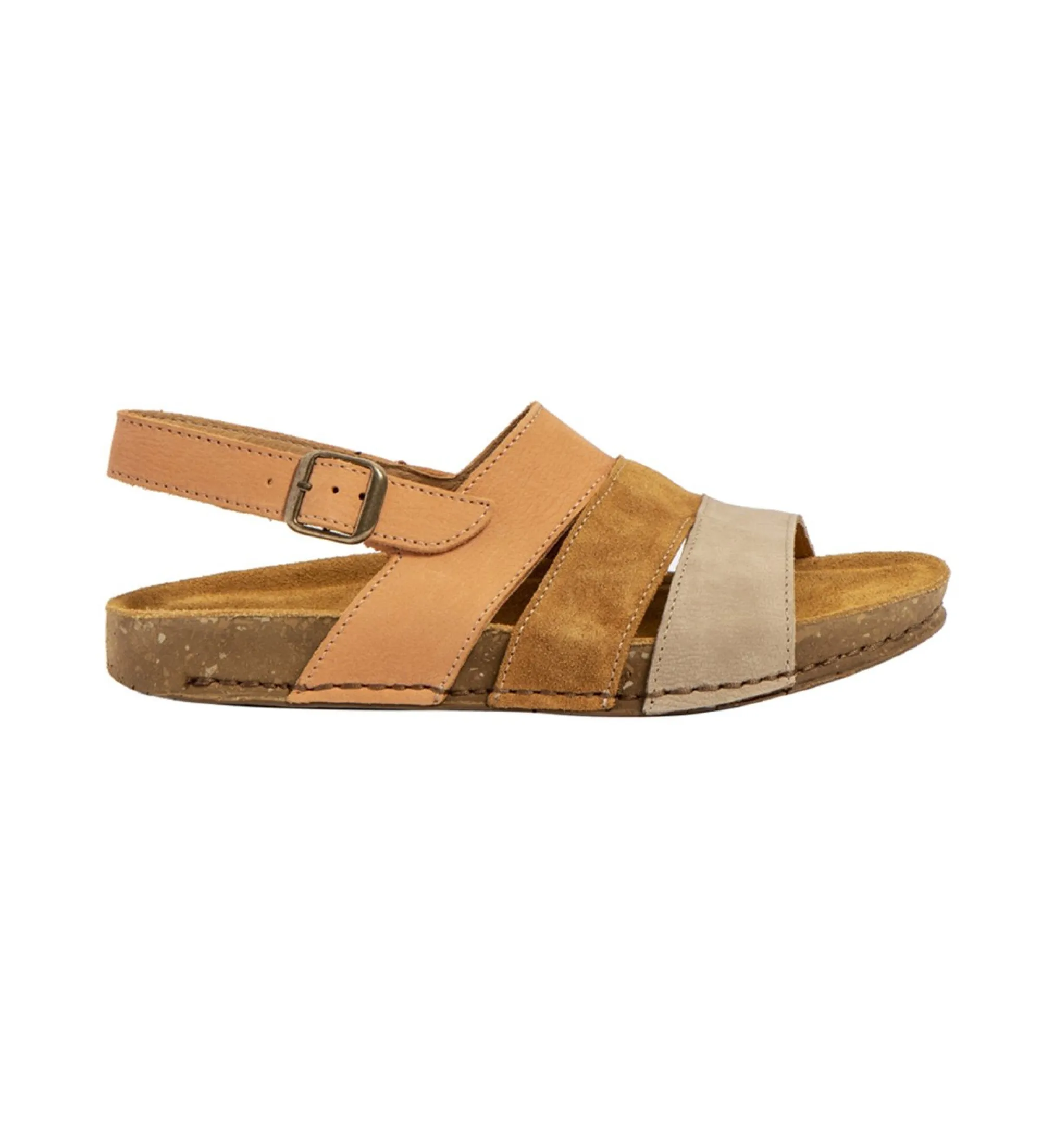 Sandalias de piel N5798 marrón