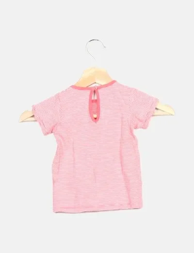 Tex Camiseta rosa de rayas