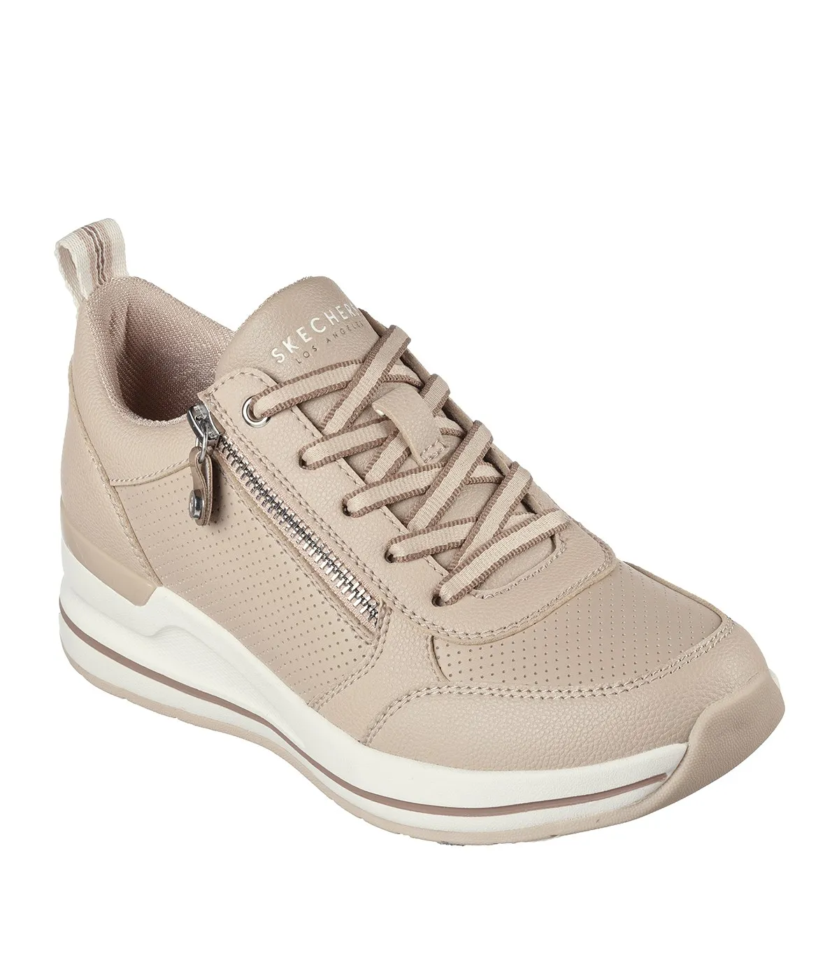 ZAPATILLAS DE CORDONES CON CUÑA SKECHERS Billion 2 - Side Lines NATURAL