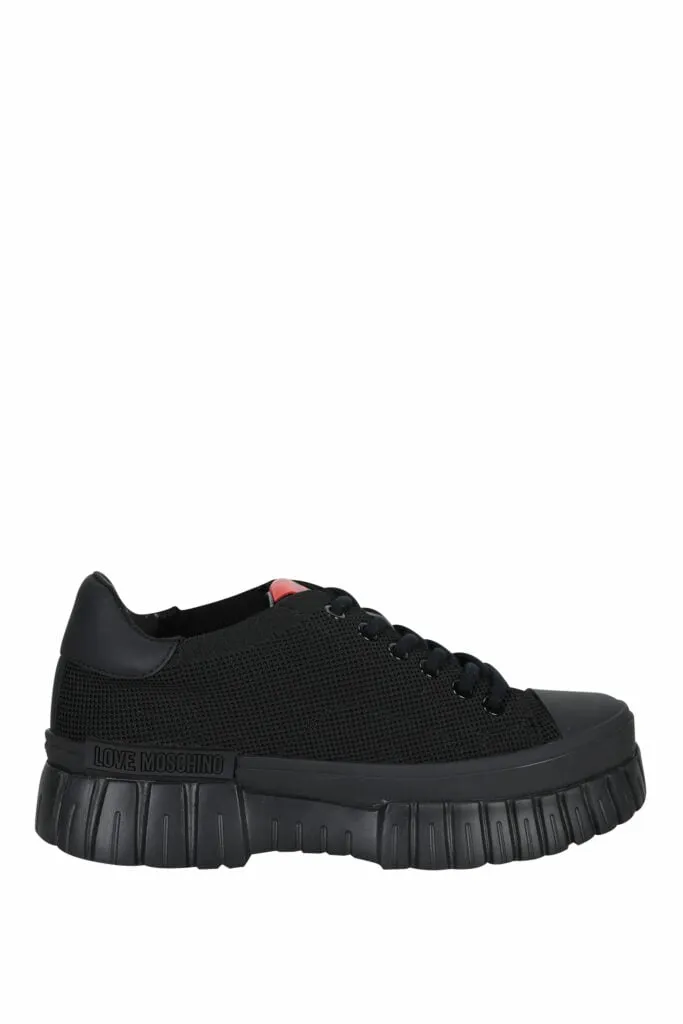 Zapatillas negras mix con logo