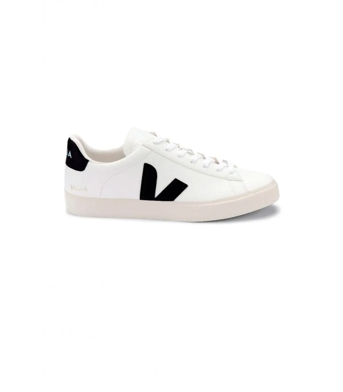 Zapatillas Veja Campo Chromefree Leather Blanco y Negro