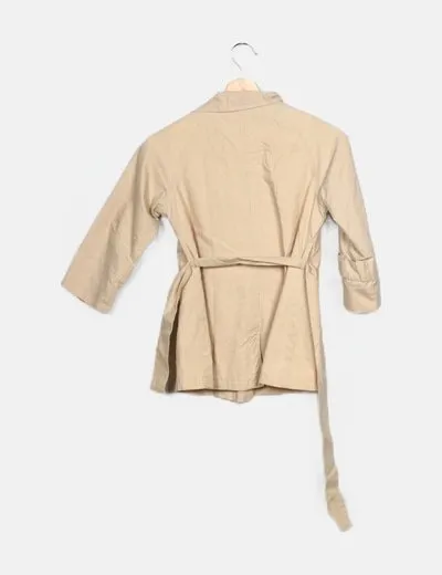 ZPY Gabardina básica beige